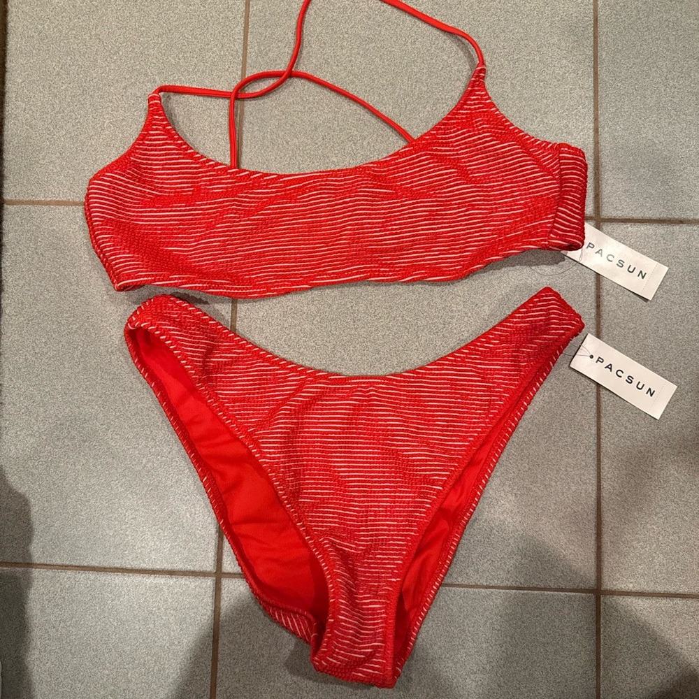 PacSun Vibrant Red Bikini Set